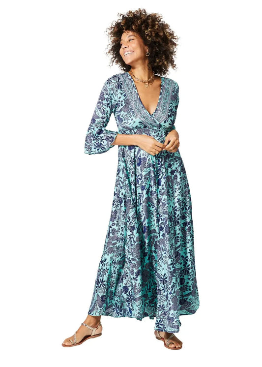 Molly Boho Dress Navy