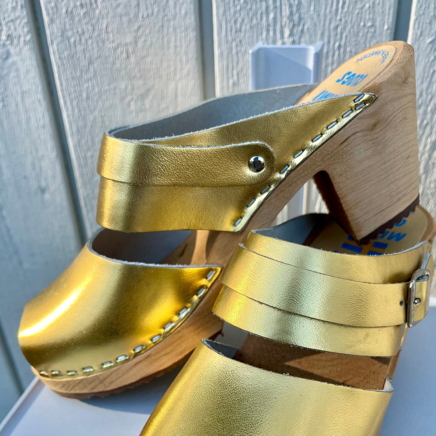 Gold Sandal Clogs