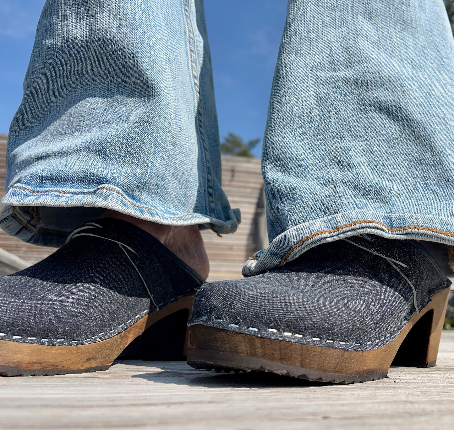 Jeans High Heel Clogs - Limited edition