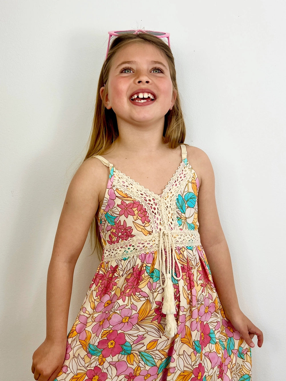 Pink Bohemian Floral Dress