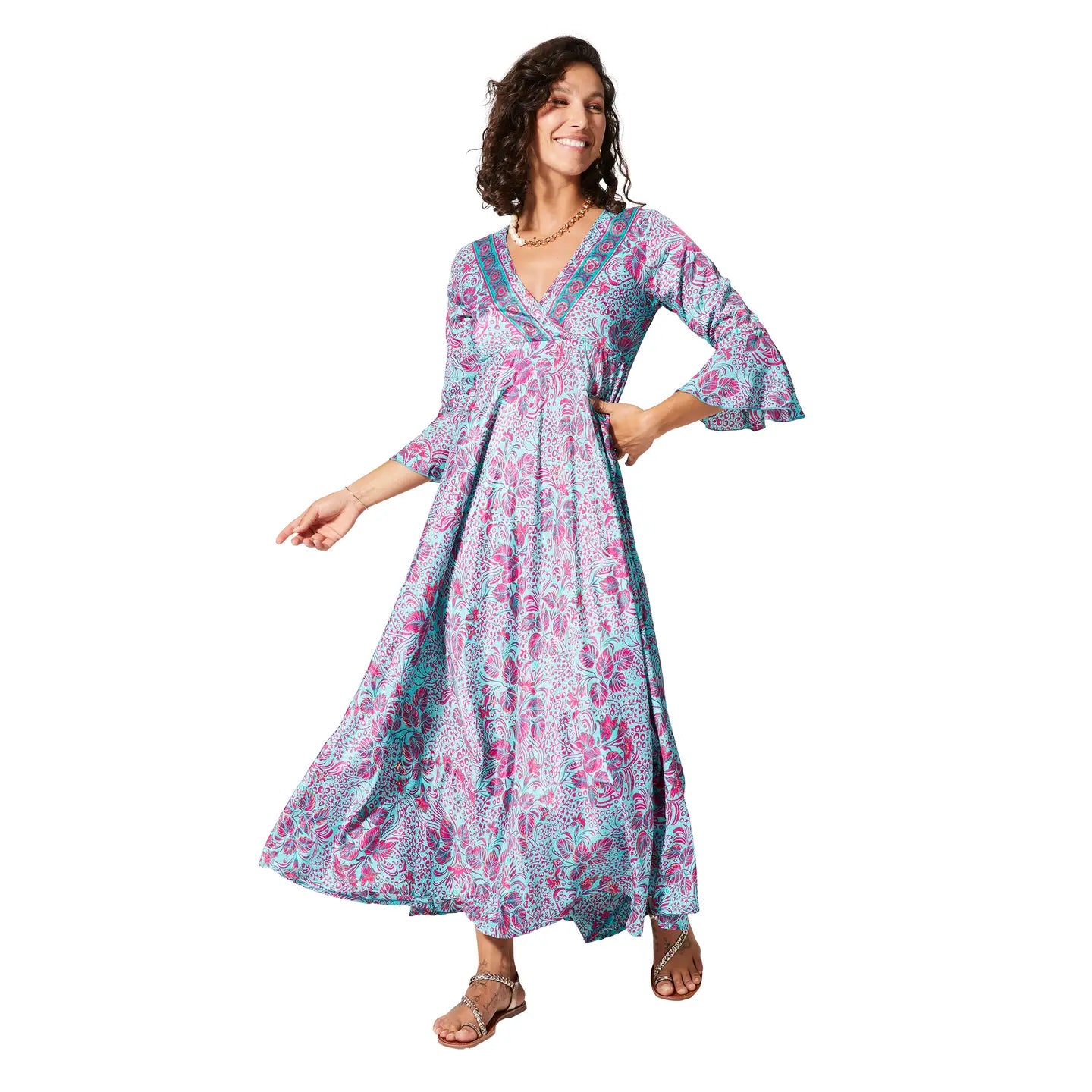 Molly 3/4 Sleeve Long Summer Dress