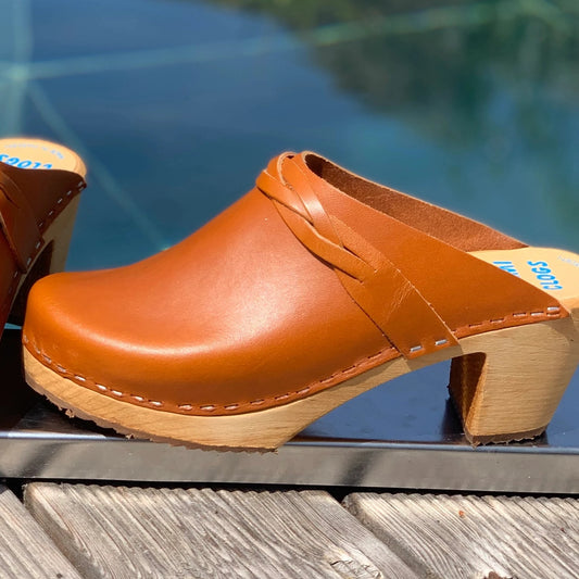 Suntanned High Heel clogs