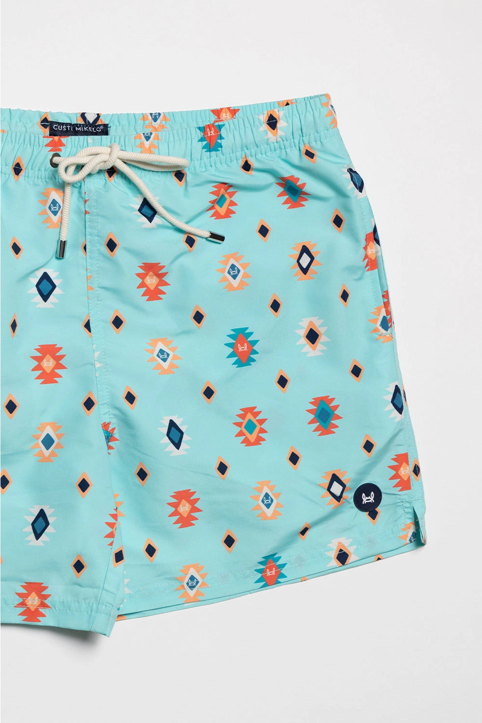 Turquoise Ethnic Children's Swim Shorts