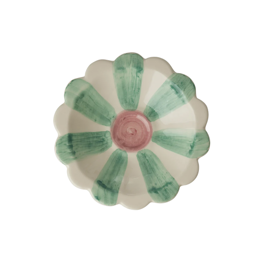 Flower dipping bowl green