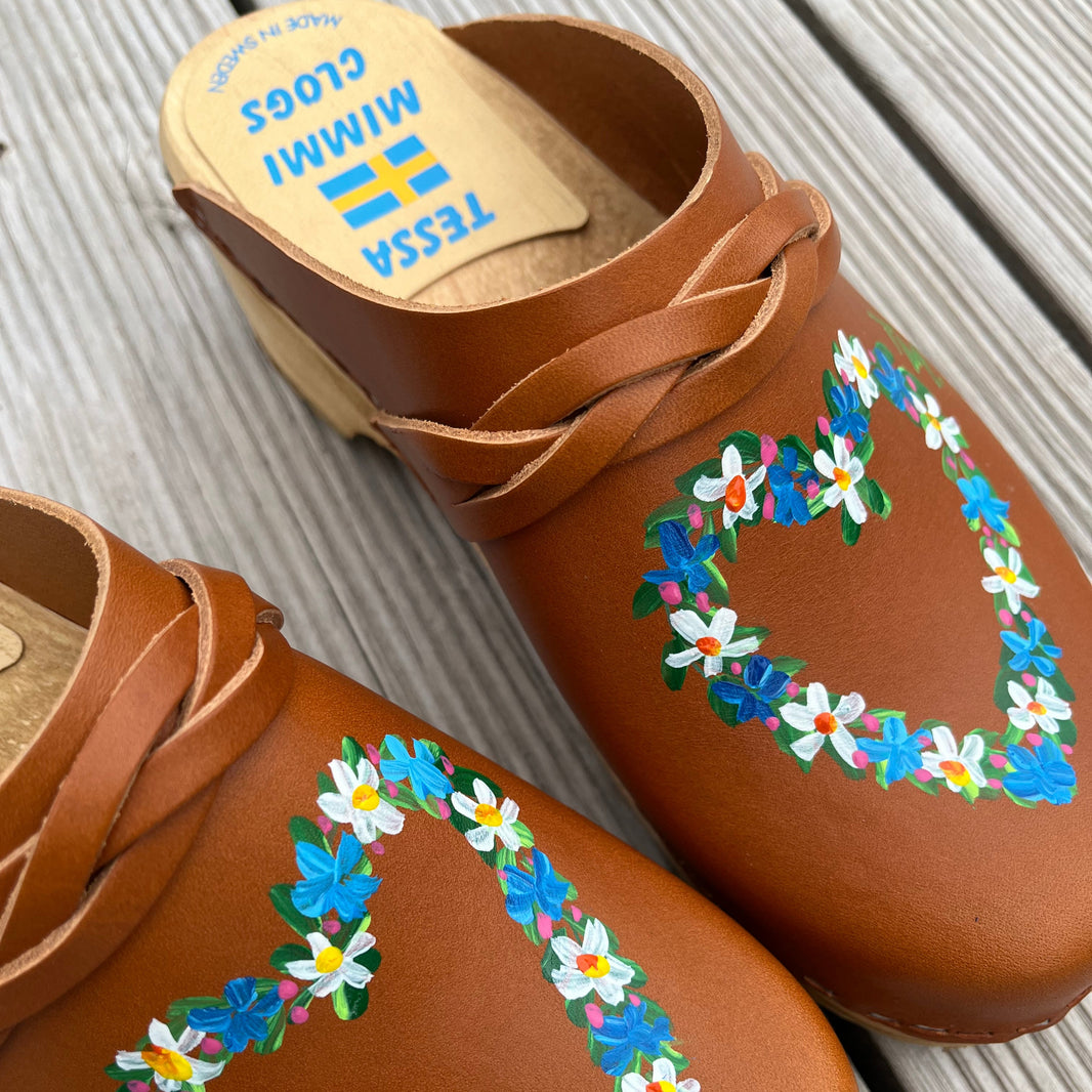 Traskor Blue Handmålade träskor – Tessa & Mimmi clogs