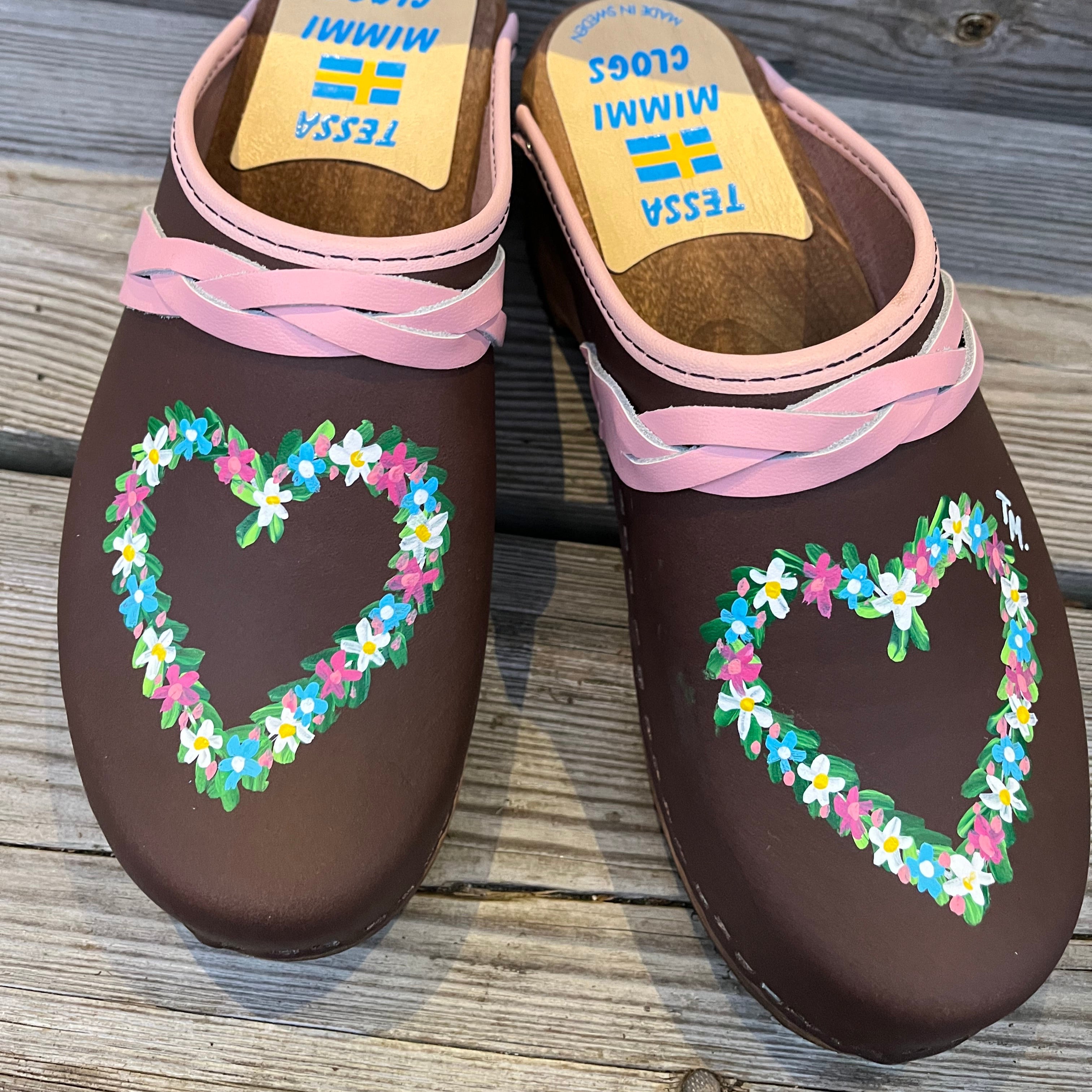 Traskor Blue Handmålade träskor – Tessa & Mimmi clogs
