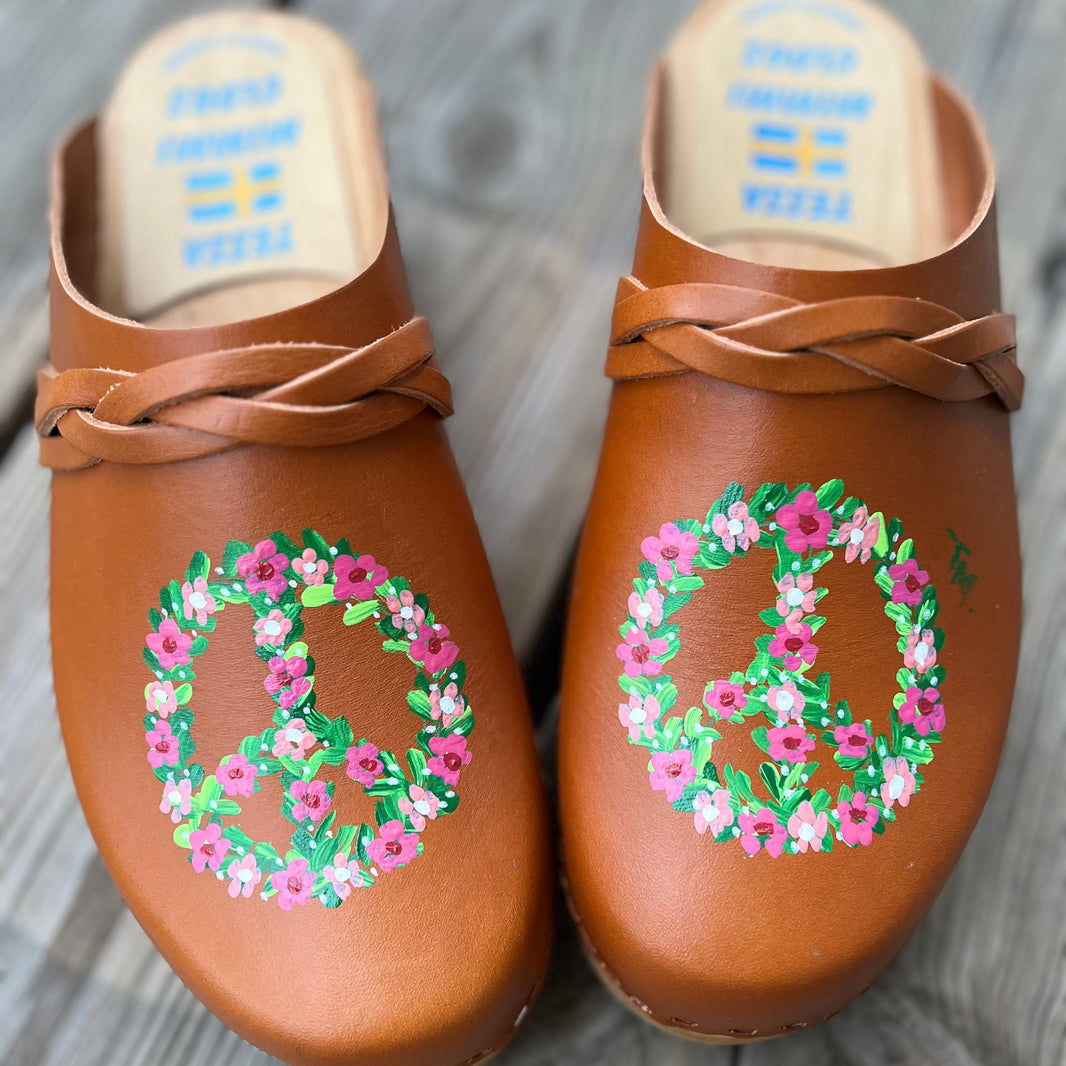 Traskor Blue Handmålade träskor – Tessa & Mimmi clogs