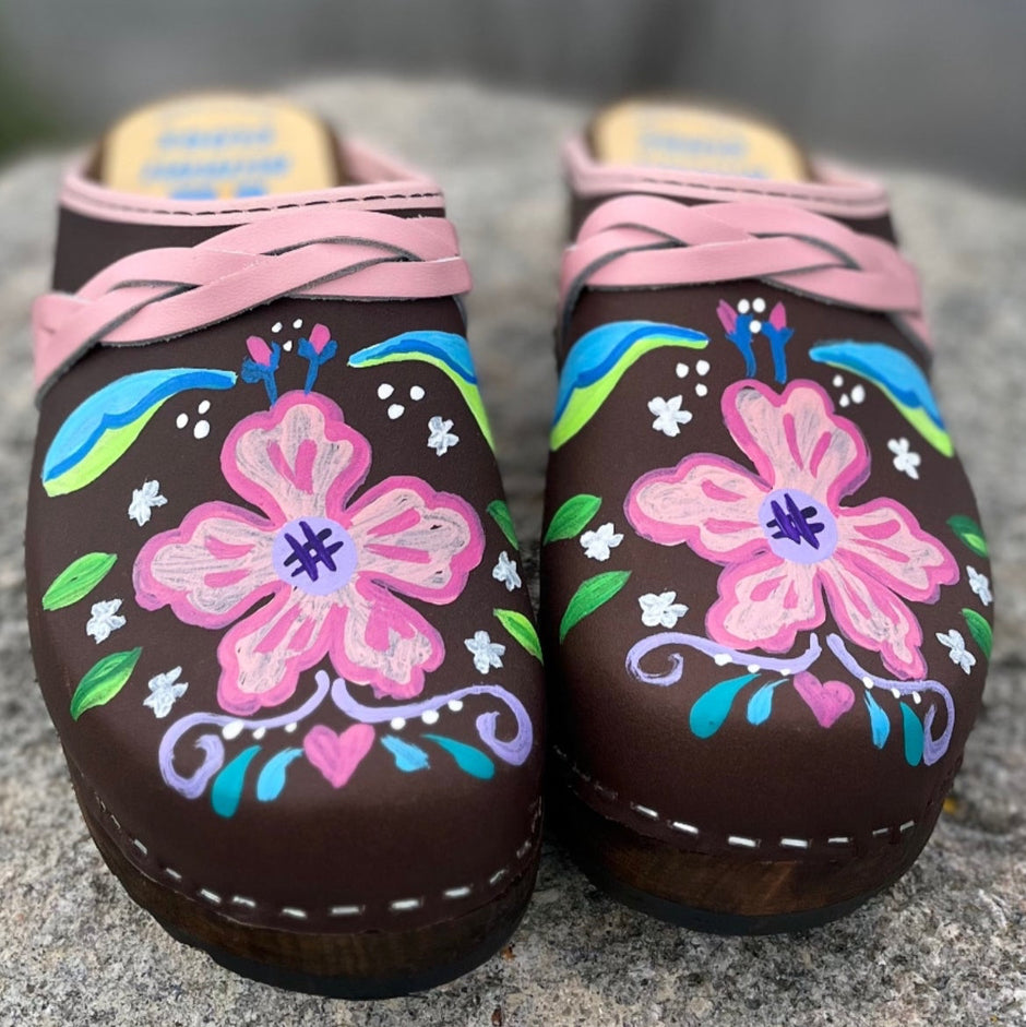 Traskor Blue Handmålade träskor – Tessa & Mimmi clogs