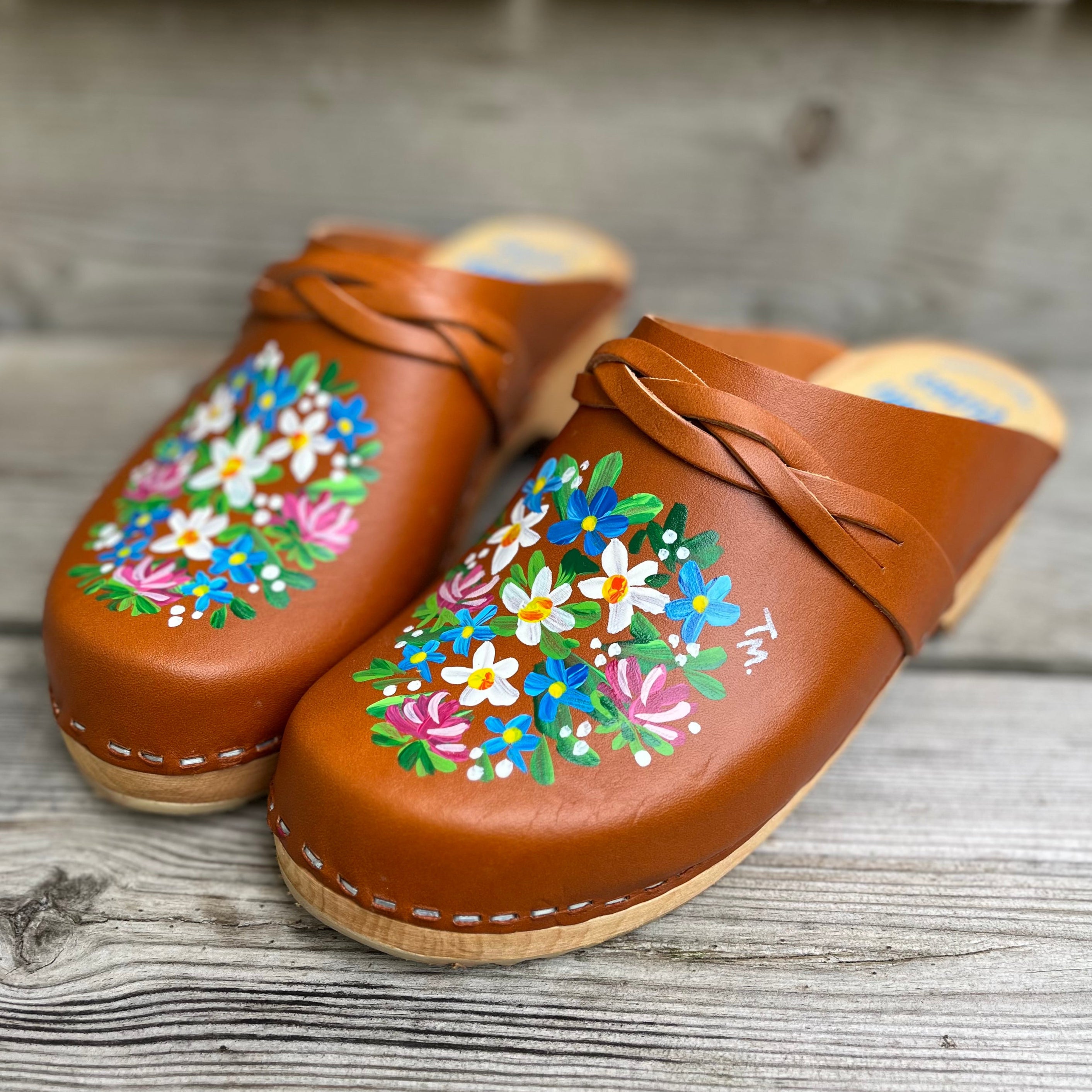 Traskor Blue Handmålade träskor – Tessa & Mimmi clogs