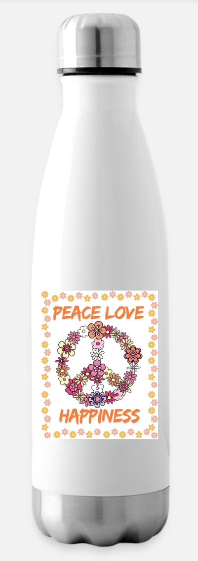 Peace Love Happiness Termosflaska