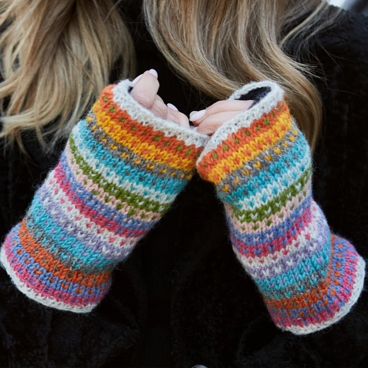 Colourful Dotty Stripe Handwarmer