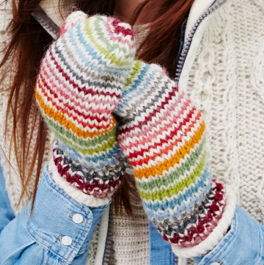 Stripe Mittens
