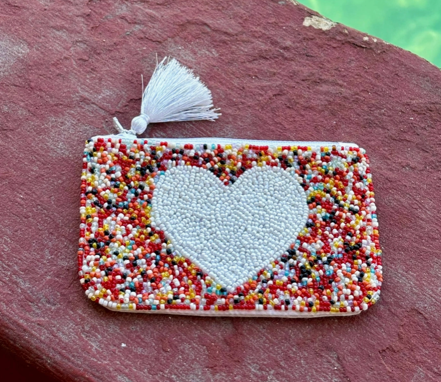White Heart Pouch