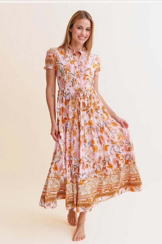 Peach Dahlia Dress