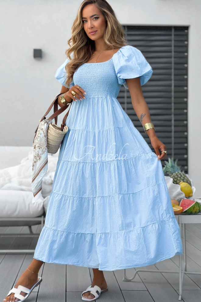 Puffy Dress Light Blue