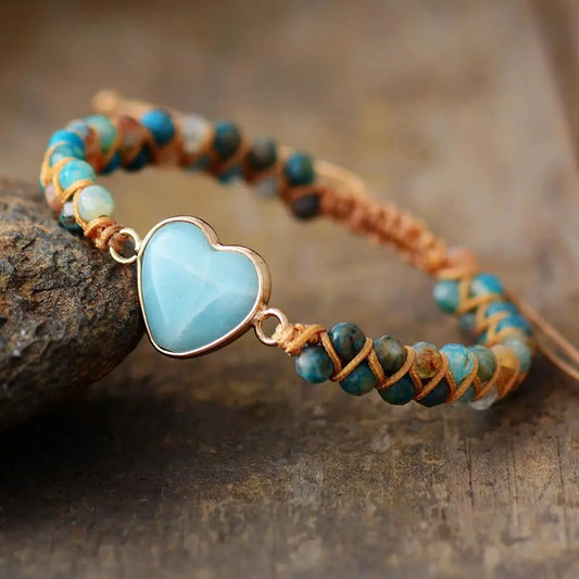 Amazonite Passion Heart Bracelet
