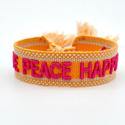 LOVE PEACE HAPPINESS ORANGE