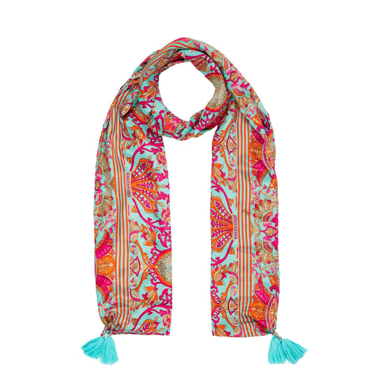 Boho Red Summer Scarf